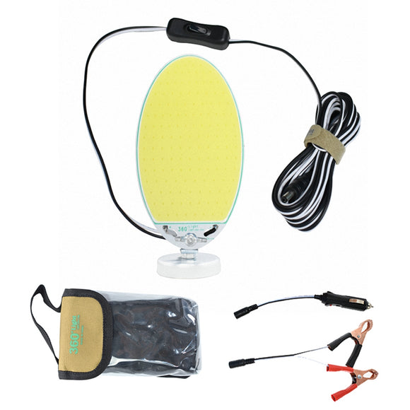 DC12V 100W COB LED Camping Lantern Outdoor Portable Night Light for Road Car Fishing Garden