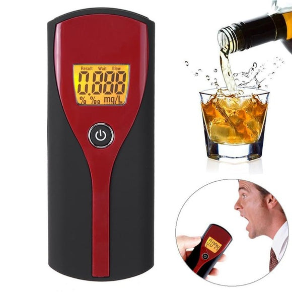 Pro Digital Breath Alcohol Tester LCD Backlight Display Breathalyzer Easy Use Alcohol Meter Analyzer