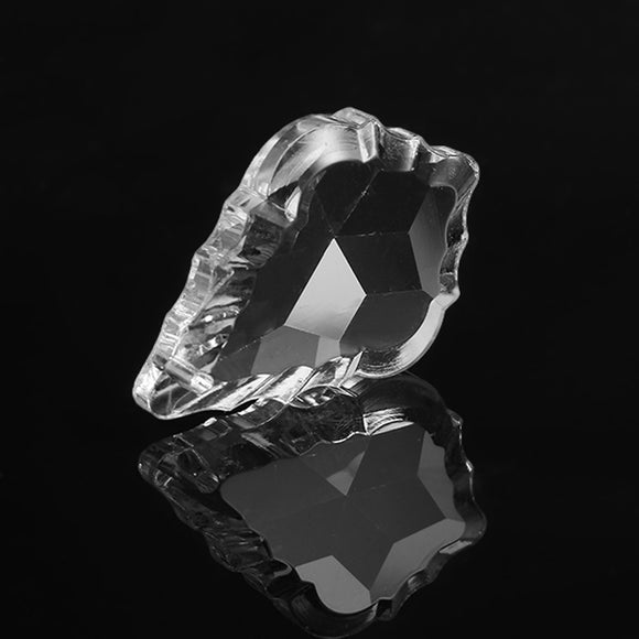10PCS 38MM Chandelier Clear Crystal Glass Maple Leaf Pendant Lamp Prisms Part Decor