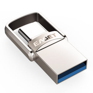 EAGET CU20 USB3.0 Type-C Pendrive USB OTG Type C 16GB 32GB 64GB Metal USB Flash Drive Dual Plug