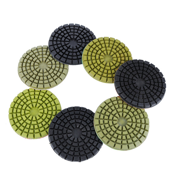 7pcs 4 Inch Wet Dry Concrete Backer Diamond Polishing Pad Set For Grinder Polishers