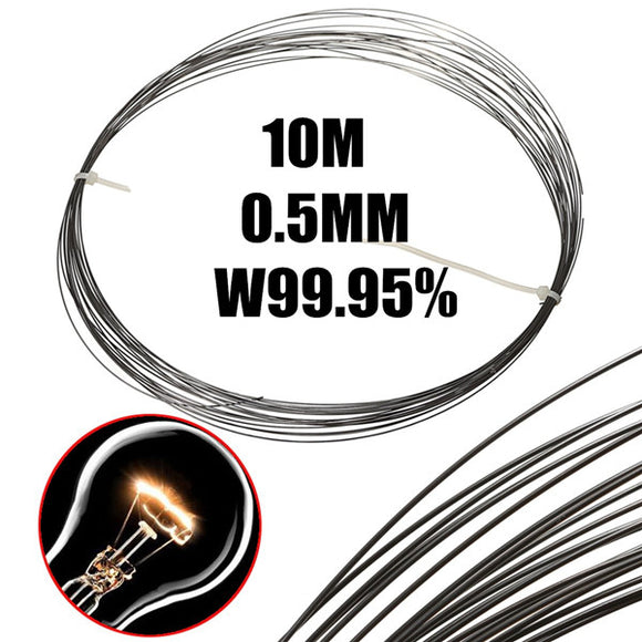 10m Purity 99.95% Tungsten W Wire Diameter 0.5mm Black Vacuum Heating W Material