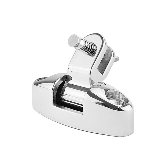 BSET MATEL Stainless Steel 316 Boat Bimini Top Mount Swivel Deck Hinge With Rubber Pad Quick Release Pin Marine Accessories