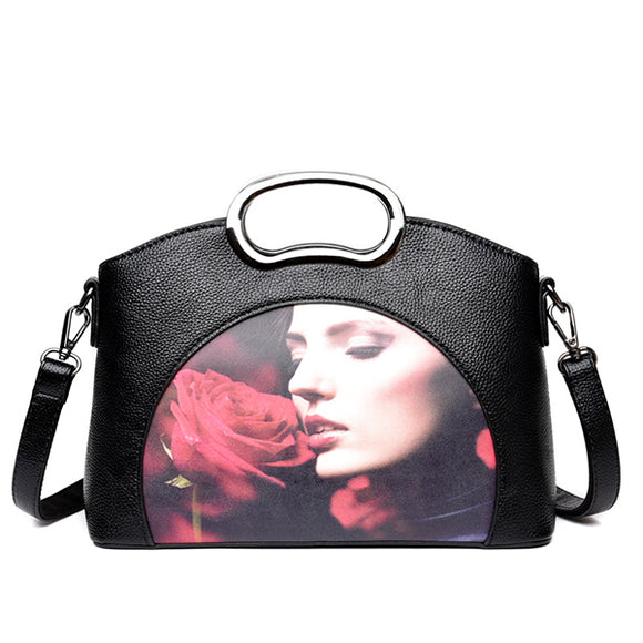 Women PU Leather High Quality Elegant Vintage Handbag Shoulder Bag Crossbody Bag