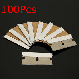 100Pcs Steel Single Edge Blade Razor For Scraping Trimming Cutting Paper Plastic Glass