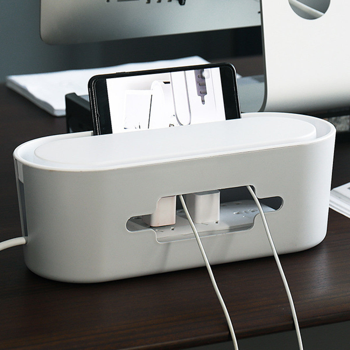 Socket Cable Storage Box Cable Organizer Wire Management Box ...