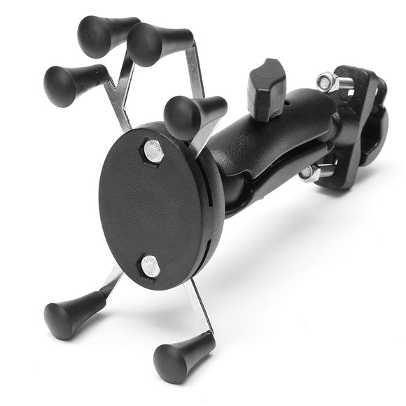 3.5-6inch Motorcycle Bicycle X-Type Mobile Phone Stand 6 Claw Stand Mount Holder