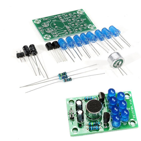 10pcs DIY Electronic Kit Set Voice-activated Melody Light Fun Soldering Practice Production Board Training Parts