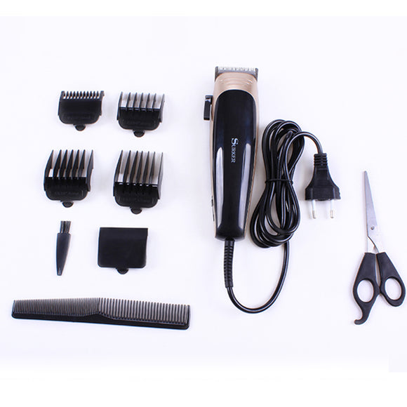 Surker SK-5606 Professional Electric Hair Clipper Men Kids Trimmer W/ Combs Beard Hair Cutting Clipper Styling Tool