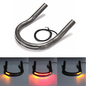 175mm Racer Frame Hoop Tracker End Upswept Seat Loop Large & LED Turn Brake Light