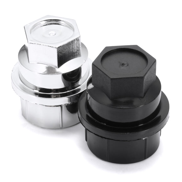 1/5/10 X 27mm Black Chrome Plastic Wheel Lug Nut Cover Cap