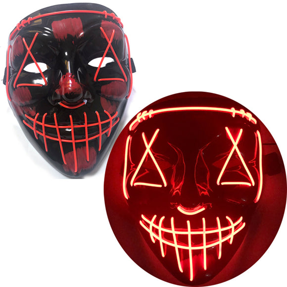Halloween LED Mask Scary Ghost Festival Cold Light Mask Full Face Mask