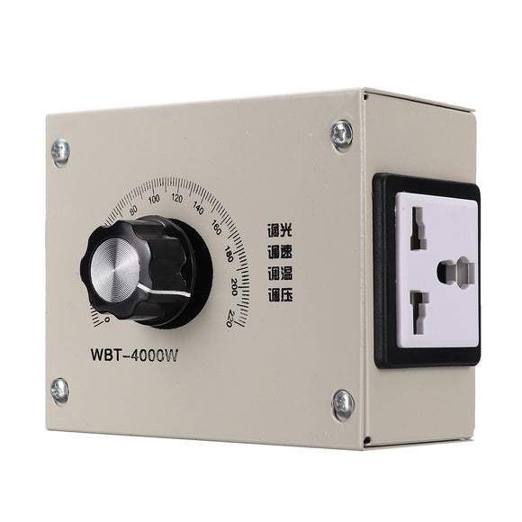 AC 220V 4000W Adjustable Voltage Speed Temperature Dimmer Controller For Thermostat Light Fan Motor Dimmer