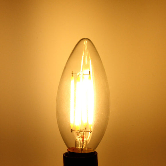 E14 LED Bulb 4W COB Pure White/Warm White Edison Retro Filament Candle Light Lamp AC 220V