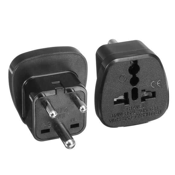 2Pcs Travel Plug Adapter Type H Ground Travel Plug Adapter Adaptor For Israel Palestine