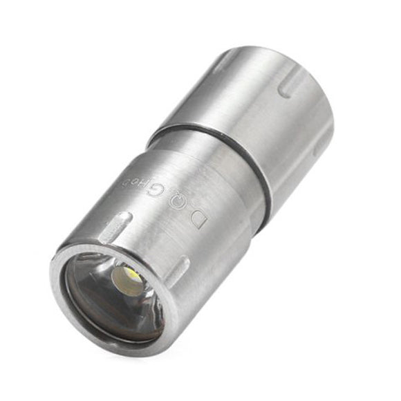 DQG Hobi 10180 XP-G2 R5 CW Titanium/Brass LED Flashlight