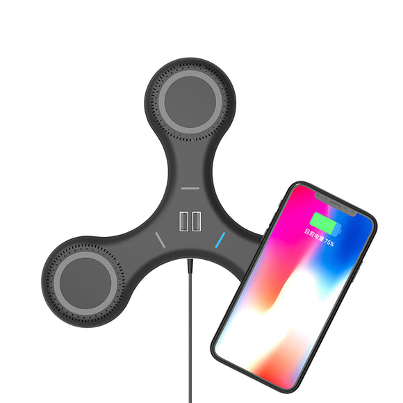 Bakeey 3 in 1 Wireless Charger 3 Coils Fast Charging With Dual USB for Samsung S9 S8 Note