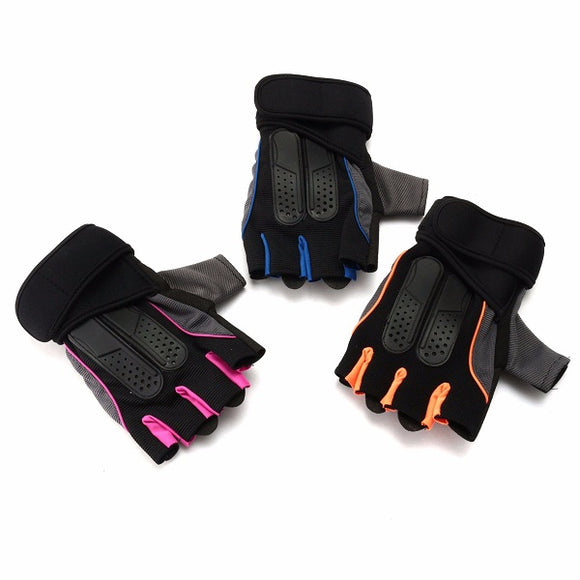 L Size Lifting Fitness Outdoor Sports Working Half Finger Gloves Motorcycle Bicycle Cycling