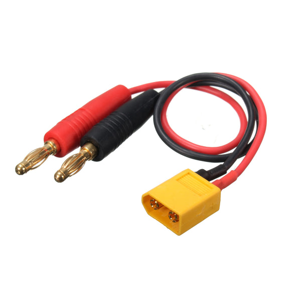 4mm Banana Head Turn XT60 Male Connector Wire Silicone Wire 18awg 25cm