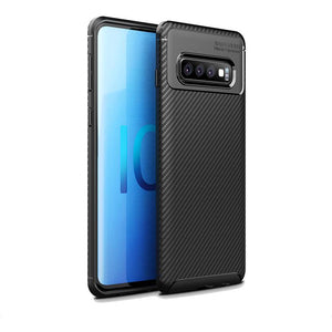 Bakeey Protective Case For Samsung Galaxy S10 6.1 Inch Slim Carbon Fiber Fingerprint Resistant Soft TPU Back Cover