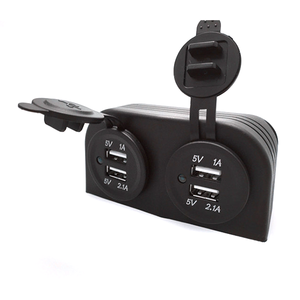 5V 3.1A USB Charging Socket Waterproof Dual USB Car Charger for Mobile Phone Tablet