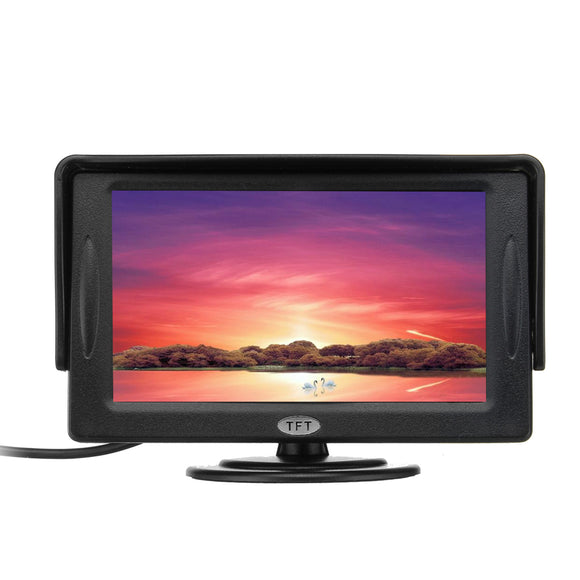 Wireless 4.3  Inch TFT LCD Monitor Rear View + Car Reversing Backup Parking Camera