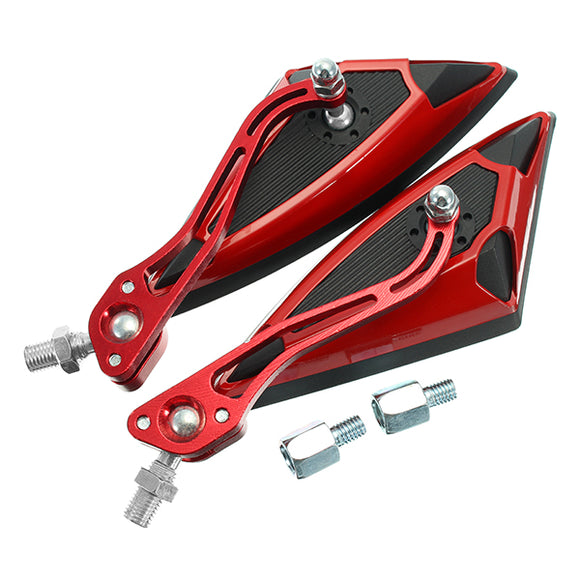 Motorcycle Aluminum Alloy Rear View Mirrors Reflectors Diamond 8mm