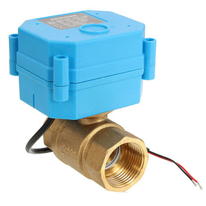 DC 12V DN20 CR01 2 Way Brass Motorized Valve Electrical Ball Valve