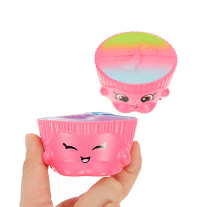 2Pcs Cake Cup Squishy 6.5*3.5cm Slow Rising Soft Collection Gift Decor Toy