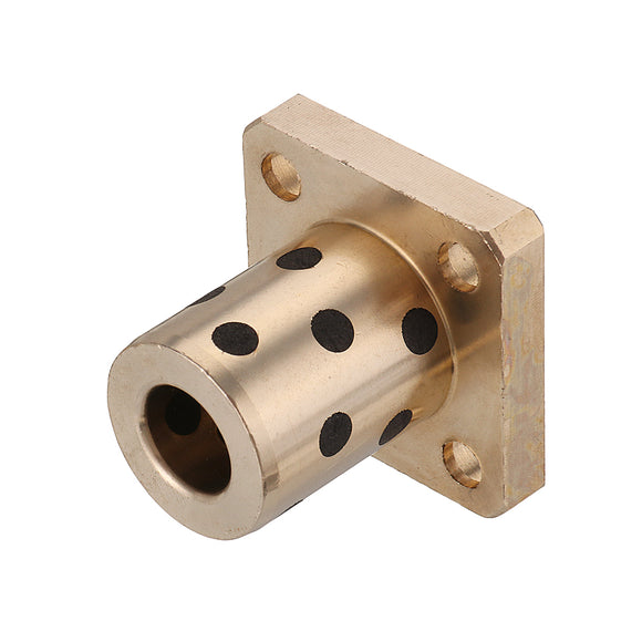 Machifit LMK10UU Oil Free Linear Bushing Bearing Flange Graphite Copper Alloy Sleeve CNC Parts