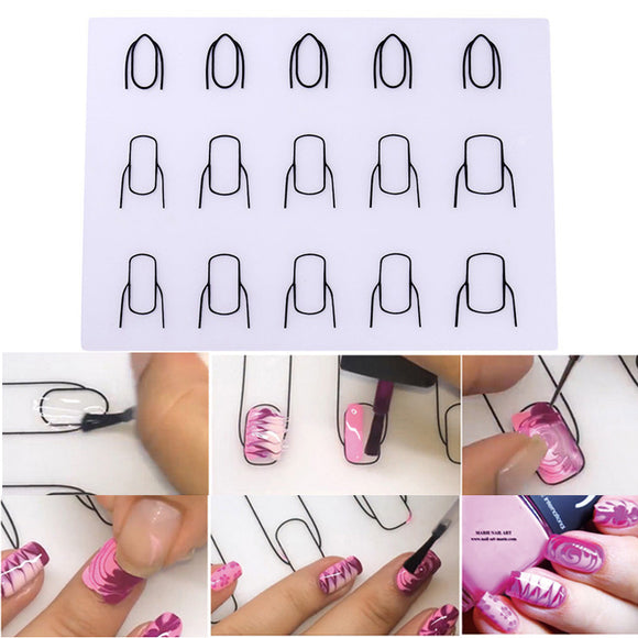 1pc Washable Nail Art Tips Practice Silicone Mat Pad Printing Coloring Polish Stamping Tool