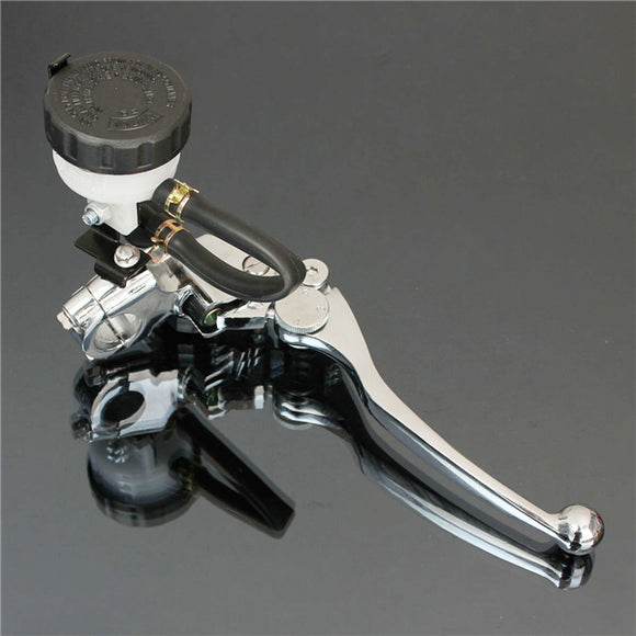 Motorcycle Chrome 7/8inch 22mm Right Brake Master Cylinder Clutch Lever Universal