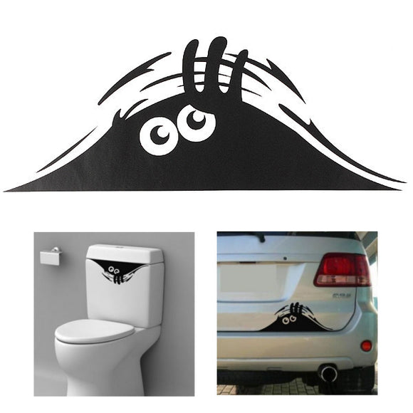 Car Toilet Monster Bathroom Decal Seat Decor Removable DIY Wall Art Stickers