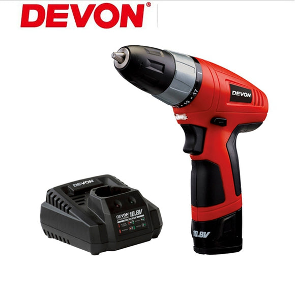 DEVON 5241 DC 12V Multifunctional Electronic Drill Rechargeable Power Screwdriver Drill