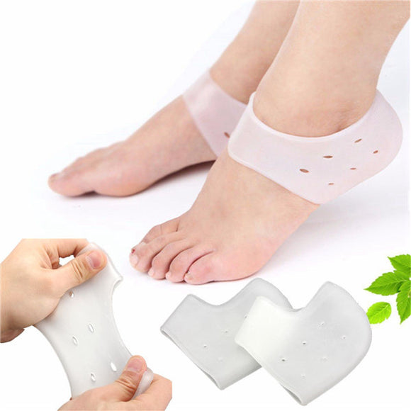 1 Pair Squishy Soft Silicone Moisturizing Heel Socks Feet Skin Care Anti Crack Control Foot