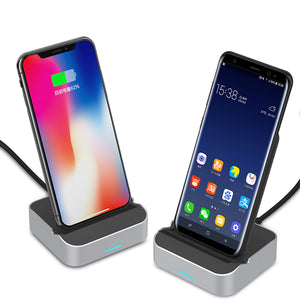 Bakeey 10W 7.5W Qi Fast Wireless Charger Charging Dock With LED Light For iPhone X 8Plus S9+ Note 8