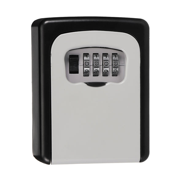 KCASA LK-10 4 Digit Combination Lock Box Key Storage Lock Box Wall Mounted Security Door Lock