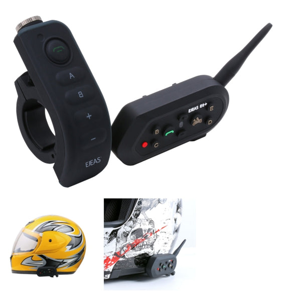 E6 Plus 1200m Motorcycle Helmet Intercom Stereo Headset Interphone With bluetooth FM MP3 Function