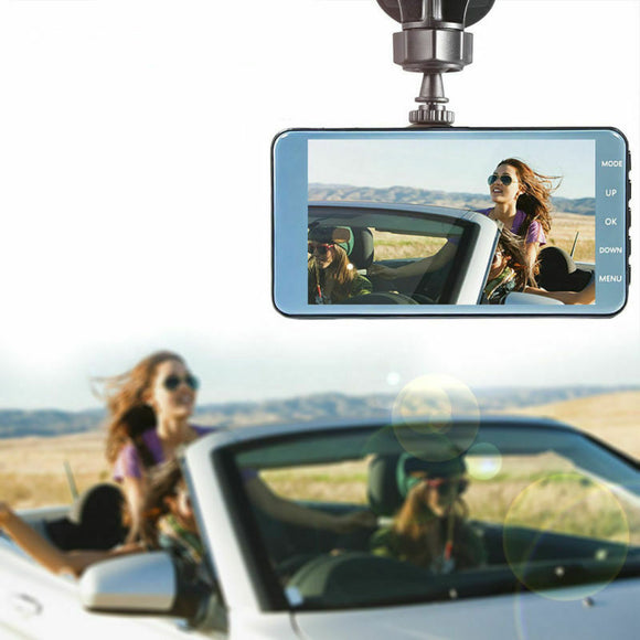 1080P Night Vision Dual Lens Car DVR Dash Cam Video Recorder Front with Rear Camera