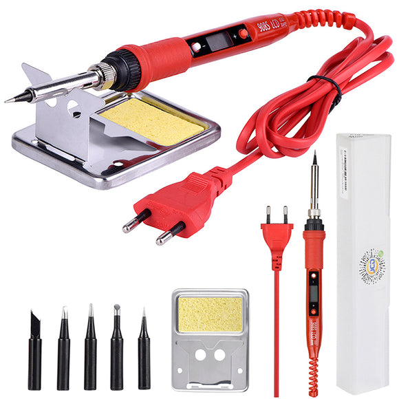 JCD 908S 220V 80W LCD Electric Welding Soldering Iron Adjustable Temperature Solder Iron With Soldering Iron Tips