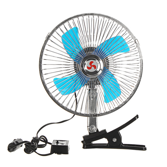 2 In 1 12V Car Clip-on Fan Camping Travel Portable Air Conditioning Fan