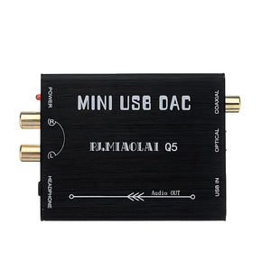 PJ.MIAOLAI Q5 PCM2704 Audio Decoder USB Converter Analog Audio R / L and Digital Fiber Coaxial Audio Signal DAC