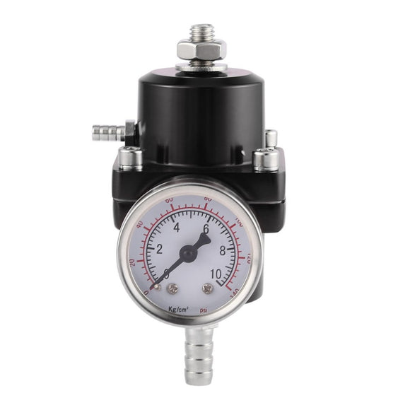 Ryanstar Auto Pressure Regulator Fuel Pressure Regulator Gauge Gas Hose Kit