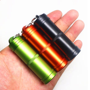 IPRee Outdoor EDC Mini Waterproof Pill Storage Tank Aluminum Case Waterproof Sealed Canister Keychain Camping Emergency