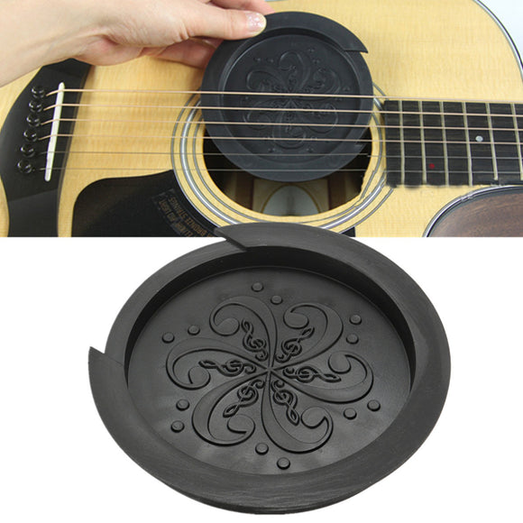 Black Rubber Sound Hole Cover Buffer Protector for 40 41 Inch Acoustic Guitar