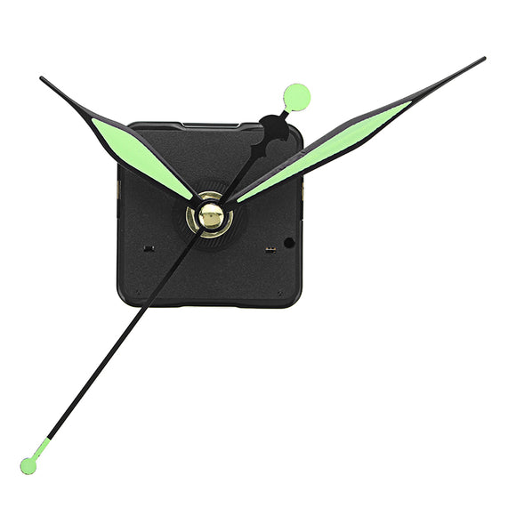 20mm Shaft Length Green and Black Luminous Hands DIY Quartz Clock Wall Movement