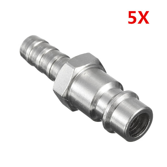 5Pcs 1/4 BSP Hose Adapter Plug Compressed Air Coupling Quick Connector 8mm