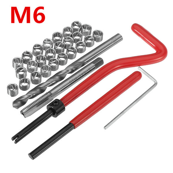 30Pcs Damaged M6 Thread Repair Tool Kit Repair Recoil Insert Kit