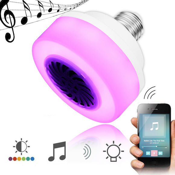 E27 5W LED Wireless bluetooth RGB Music Play Speaker Stage Light Bulb AC100-240V