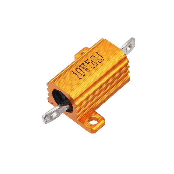 RX24 10W 5R 5RJ Metal Aluminum Case High Power Resistor Golden Metal Shell Case Heatsink Resistance Resistor
